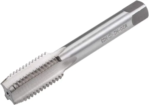 Vista 11 de uxcell Macho métrico de rosca de máquina M18 x 2.5 de alta velocidad de acero roscado roscado herramienta de roscado de flautas rectas