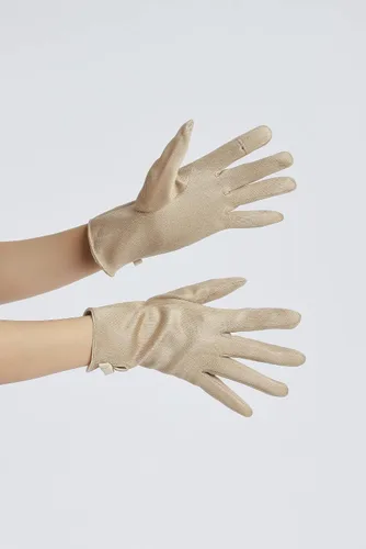 Vista 18 de Sahabowi Guantes de cuero para clima frío Manopla de lana cálida de invierno para mujeres