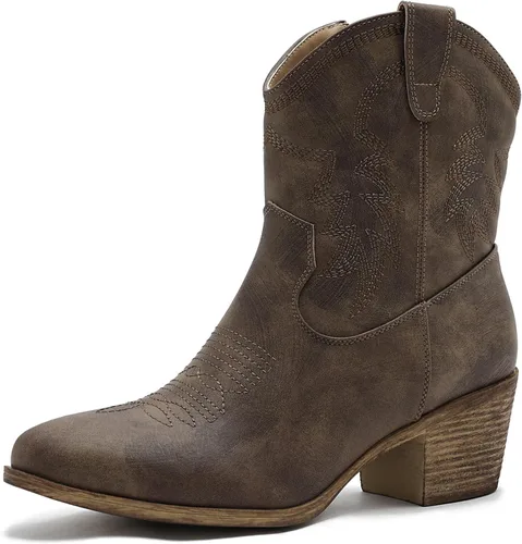 Vista 10 de GLOBALWIN Botas vaqueras marrones para mujer 22yy10 negro2