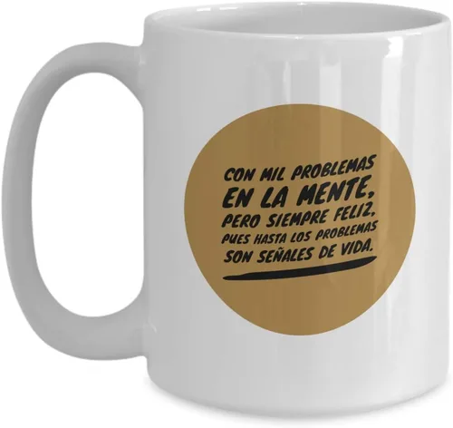 Vista 3 de Taza Café MENTE, taza de café divertidas, tazas personalizadas, taza de café inspiradoras, taza con mensajes positivos.