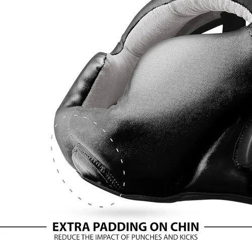 Vista 3 de DXM SPORTS Casco de boxeo para entrenamiento de MMA, Sparring Kickboxing, protector de cabeza de seguridad ajustable para Muay Thai, Karate