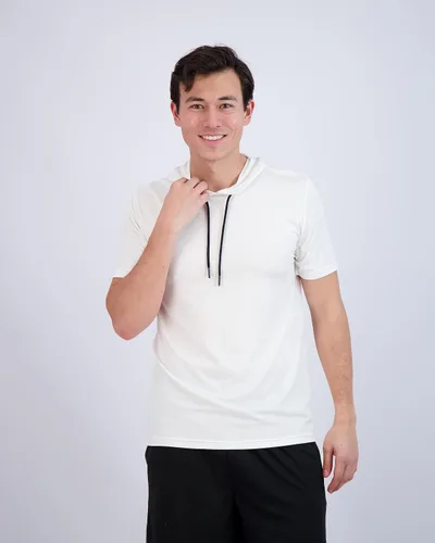 Vista 2 de Real Essentials Paquete de 3 sudadera deportiva de manga corta con capucha para hombre (disponible en tallas grandes y altas)