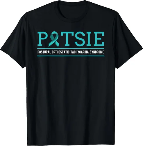 Vista 5 de POTS Dysautonomia Turquoise Ribbon Autonomic Dysfunction T-Shirt Asphalt Grey
