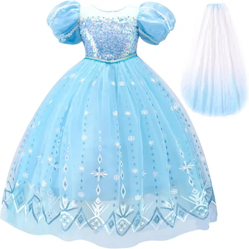 Vista 3 de Disfraz de princesa para niñas, disfraz casual de verano para niñas