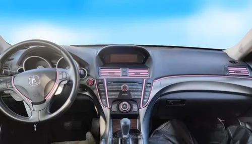 Vista 4 de Shine & Bright Auto Tira Decorativa de Moldura Rosa Suave para Auto Moto Autoadhesiva para Exterior e Interior Universal Salpicadero Parachoques