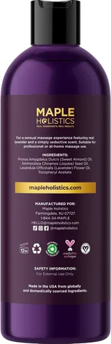 Vista 6 de Aceite natural hipoalergénico para terapia en la piel, masaje sensual con aceite puro de lavanda para hombres y mujeres, 8 onzas