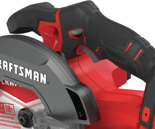 Vista 14 de CRAFTSMAN Kit de sierra circular inalámbrica V20, 6-1/2 pulgadas, batería y cargador incluidos (CMCS500M1)