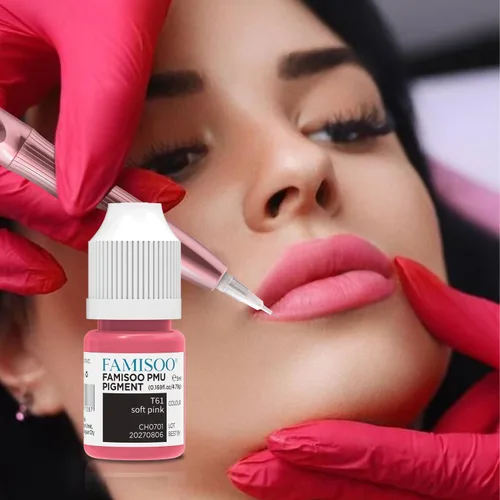 Vista 9 de PMU - Pigmento para labios 0.169 fl. oz/5 ml, tinta de tatuaje profesional para labios de larga duración, microblading, maquillaje permanente