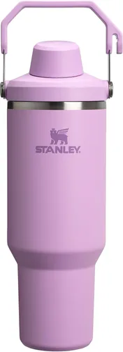 Vista 8 de Stanley IceFlow 2.0 - Vaso de flujo rápido con asa, 30 onzas, tapa de boquilla angular con rosca, botella de agua a prueba de fugas, acero Frost