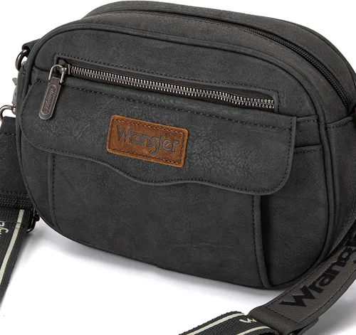 Vista 3 de Wrangler Bolsos cruzados para mujer, bolso de cámara a la moda con correa ancha
