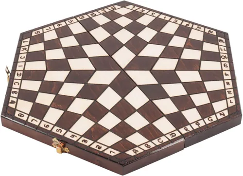 Vista 2 de Juego y tablero de ajedrez romano para tres jugadores