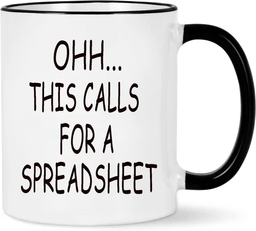 Vista 8 de WENSSY Accountant Gifts - Taza de hoja de cálculo, Oh This Calls For a Spreadsheet taza, regalo divertido para jefe de contabilidad CPA hombres