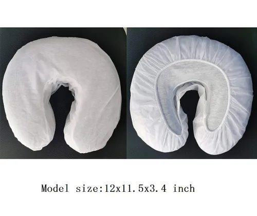 Vista 6 de ZMDREAM Paquete de 75 fundas desechables para reposacabezas de masaje, fundas para reposacabezas de cara, color negro