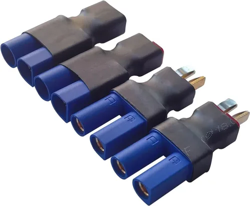 Vista 2 de 2 pares EC5 a T-Plug Deans estilo macho hembra RC adaptador EC5 macho a T enchufe hembra, EC5 hembra a T-Plug macho compatible con Arrma E-flite