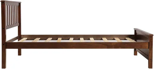 Vista 9 de Twin Bed, Premium Platform Bed Frame with Strong Wood Slat Support, Easy Assembly, No Box Spring Needed (Walnut)