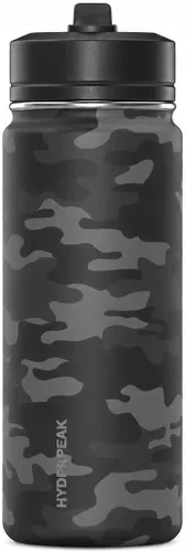 Vista 11 de Hydrapeak Mini botella de agua de 20 onzas con tapa con popote, aislamiento de doble pared de acero inoxidable Botella a prueba de fugas y Alpine