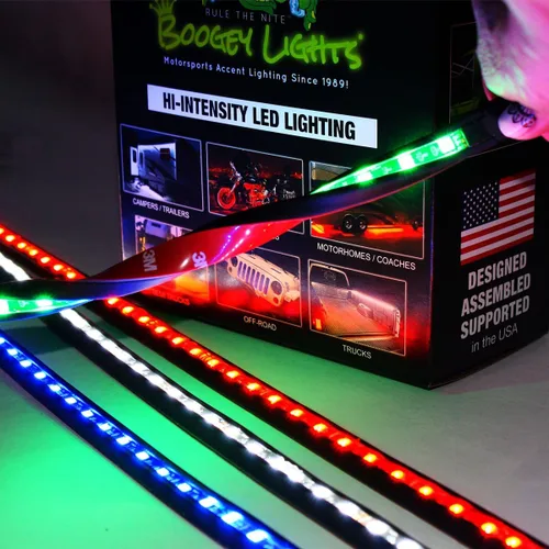 Vista 2 de Boogey Lights PGU-HDUTY-WH-60L Tira LED blanca resistente, 1 paquete