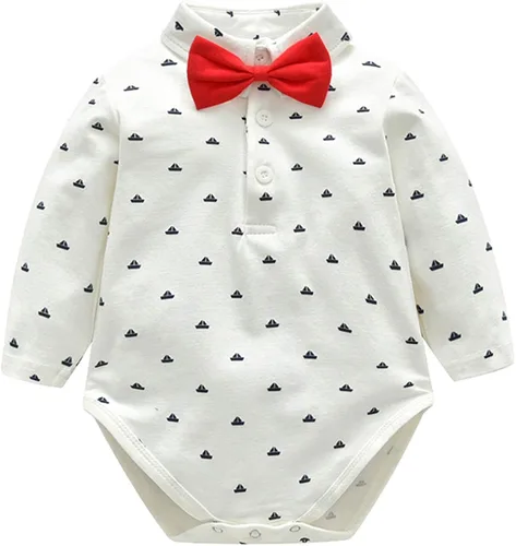 Vista 2 de famuka - Traje formal de 3 piezas para bebé con lazos, chaleco, esmoquin para hombre
