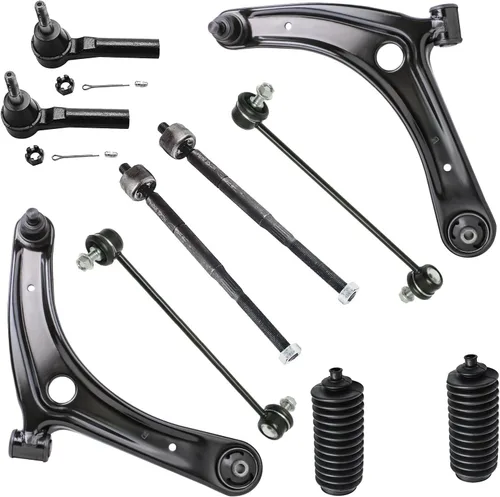 Vista 120 de Detroit Axle - Kit de suspensión delantera de 10 piezas para Chevrolet Trailblazer GMC Envoy 2004-2007 2005 2006 Soportes de brazo de control