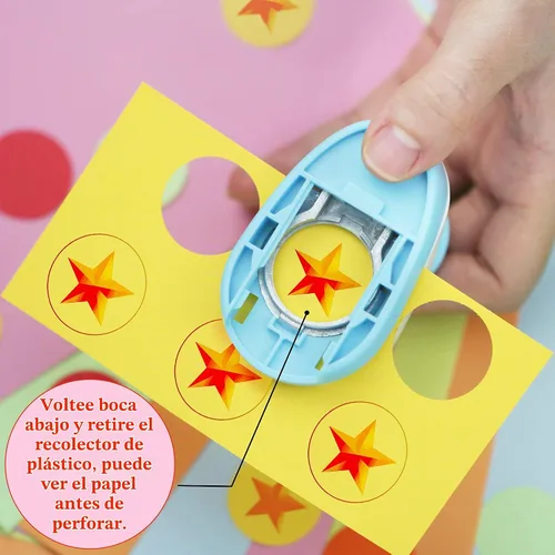 Vista 2 de Ecohu Perforadora Circular de 1 Pulgada para Manualidades, Perforadora de Papel en Forma de Círculo, Perforadora de Palanca para Manualidades