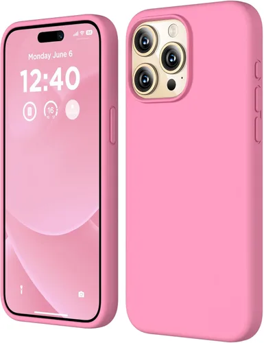 Vista 14 de Funda compatible con iPhone 15 Pro, funda de silicona líquida, funda protectora de cuerpo completo a prueba de golpes, funda delgada para teléfono