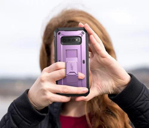 Vista 9 de SUPCASE Unicorn Beetle Pro Series - Funda diseñada para Samsung Galaxy S10 Plus (versión 2019) de cuerpo completo de doble capa resistente con funda