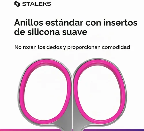 Vista 4 de Staleks Professional - Tijeras para cutículas – Tijeras de manicura, acero inoxidable, cuchillas curvadas extra finas – Tipo inteligente 41 tipo 3