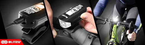 Vista 9 de BLITZU Juego de luces recargables tipo C ultra brillantes para bicicleta, faros delanteros y traseros para bicicleta, accesorios de bicicleta