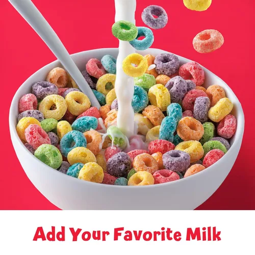 Vista 4 de Kellogg's Froot Loops - Cereal para desayuno frío, sabor a frutas, aperitivos de desayuno con vitamina C, paquete variado (4 cajas)