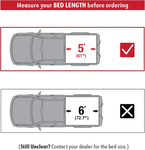 Vista 3 de MaxMate: Funda enrollable suave para tonneau de camioneta compatible con Ford Ranger 2019-2023 Cama de 5' (155 cm) TCF169066