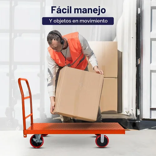 Vista 6 de 5Seconds Carrito de plataforma industrial carrito de 3300 libras, resistente, 60 x 30 pulgadas, plataforma de mano, carrito de empuje, placa