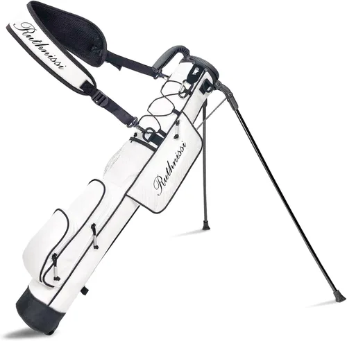 Vista 11 de Bolsa de golf ligera y fácil de transportar con correa acolchada, bolsa de golf duradera para hombres y mujeres