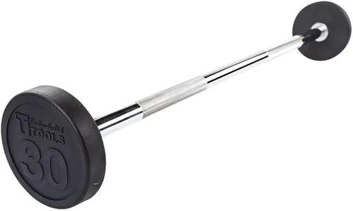 Vista 3 de Body-Solid Pesas Fijas Rectas con Revestimiento de Goma - Barra con Peso para Ejercicios de Levantamiento de Pesas, Culturismo, Entrenamiento