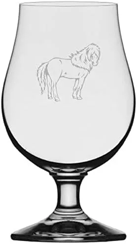 Vista 24 de Abaco Barb Body Horse - Vaso de cerveza Iona grabado (13.25 onzas)