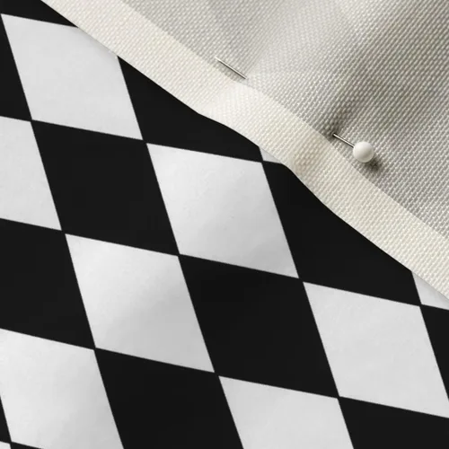 Vista 15 de Spoonflower Tela - Diamantes Negro Blanco Pequeño Diamante Cuadros Geométrico Impreso en Tela de Gasa Cuarto Grasa - Costura Ropa de Moda Vestidos