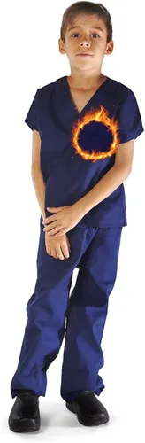 Vista 5 de M&M SCRUBS Conjunto de ropa quirúrgica súper suave para niños Ceil