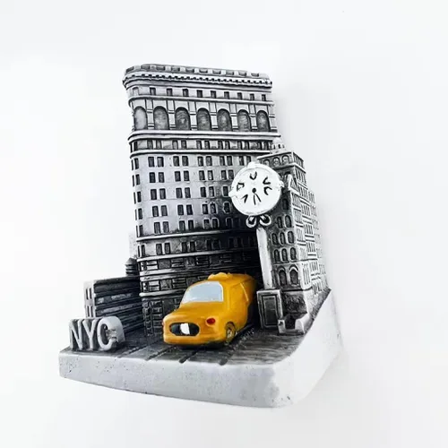 Vista 2 de Wedarego Nueva York USA Resina 3D Decoración de mesa de escritorio Decoración hecha a mano Ornamento Nueva York Turístico Souvenir Colección