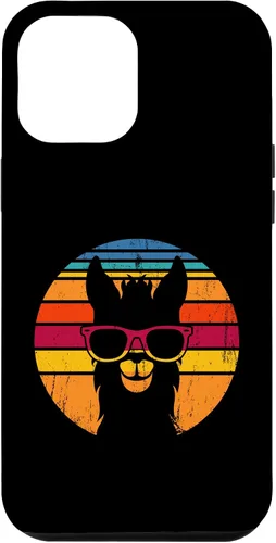 Vista 10 de iPhone 12 mini disfraz de alpaca vintage con llama divertida, funda de llama para amantes de las llamas
