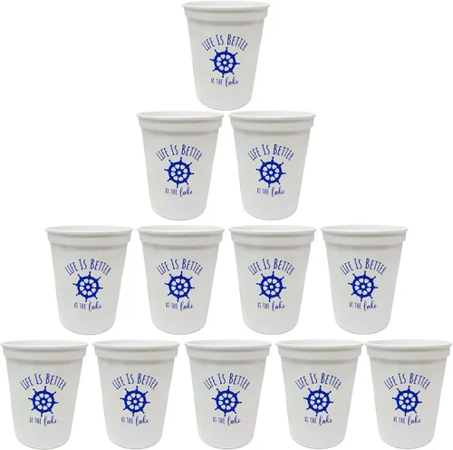 Vista 6 de Celebration Saying Party Cups – 12 Beer Pong Champion (combo rojo/azul)