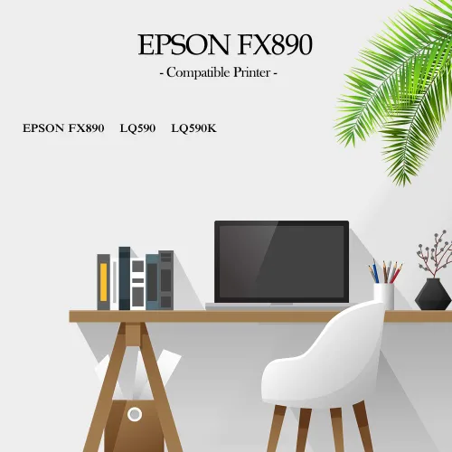 Vista 6 de Bigger Cinta de tinta compatible para Epson FX 890 / 890N, LQ 590, S015329, color negro, paquete de 6