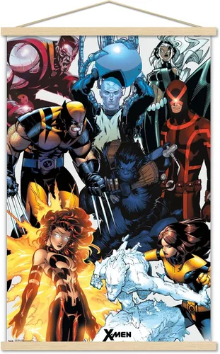 Vista 15 de Trends International Marvel Comics - The X-Men - Collage Wall Poster, 14.725" x 22.375", Barnwood Framed Version Versión enmarcada Barnwood