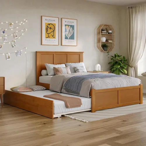 Vista 16 de AFI Madison Cama de plataforma con estribo y cajón deslizable Blanco