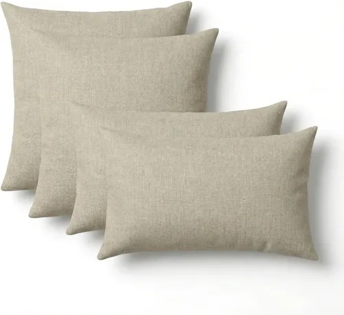 Vista 27 de RSH DECOR: Sunbrella Juego de 4 almohadas lumbares y cuadradas 20 x 12 pulgadas y 17 x 17 pulgadas Tela resistente al agua y a la decoloración