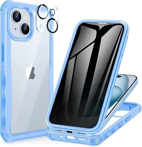 Vista 20 de CENHUFO Funda de privacidad para iPhone 11 Pro, funda de cuerpo completo con protector de pantalla de privacidad de vidrio templado 9H integrado