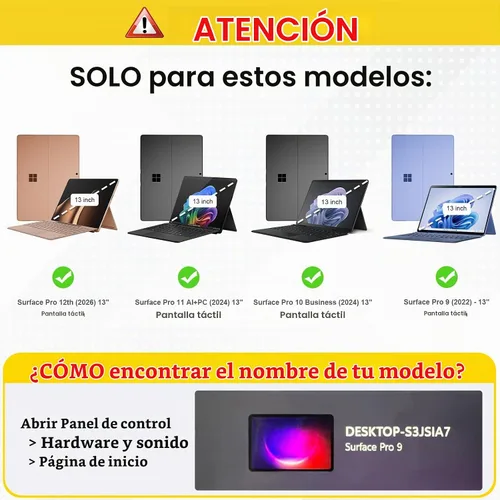Vista 2 de Fintie Funda tipo cartera para Microsoft Surface Pro 12th (2026) de 13