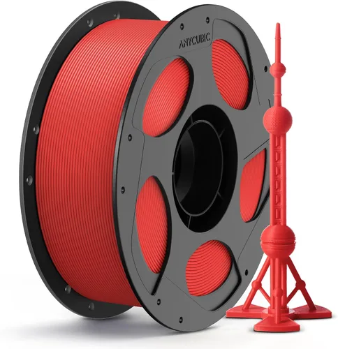 Vista 54 de ANYCUBIC Filamento PLA Plus (PLA+), paquete de filamento para impresora 3D de 0.07 in, alta dureza, precisión dimensional +/- 0.001 in, impresión 22