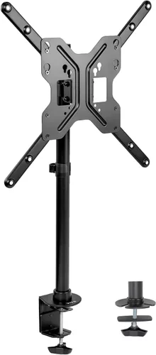 Vista 10 de VIVO Soporte de escritorio para TV y monitor de pantalla ultra ancha, altura ajustable y soporte de inclinación para pantallas de hasta 42 pulgadas