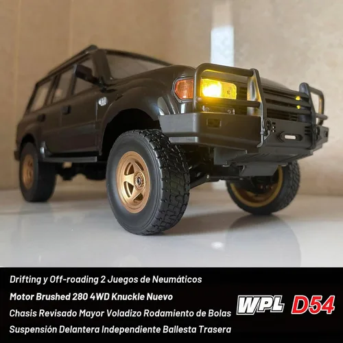 Vista 2 de WPL D54 RC Truck 4x4 Off Road Drift RC Car 1/16 Scale RTR LC80