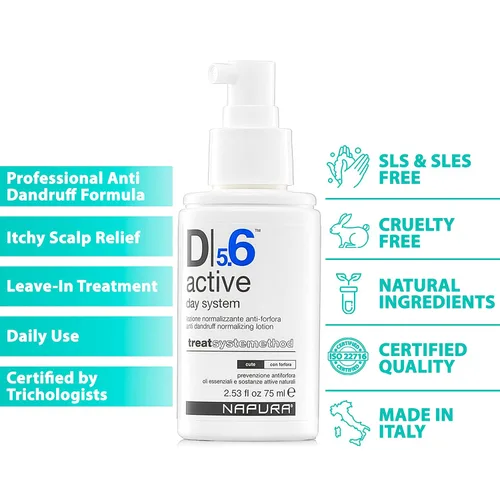Vista 5 de NAPURA Tratamiento anticaspa D5.6 con aceite de árbol de té, ácido salicílico y zinc (2.53 onzas líquidas), acondicionador natural para el cuero