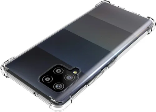 Vista 4 de USTIYA Funda para Samsung Galaxy A42 5G Clear TPU Cuatro Esquinas Cubierta Protectora Transparente Suave Funda